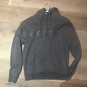 BENCH Dark Grey Embossed Logo Hoodie